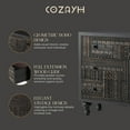 thumbnail image 4 of COZAYH Farmhouse 3 Drawer Home Bedroom Dresser with Geometric Pattern, Black, 4 of 10