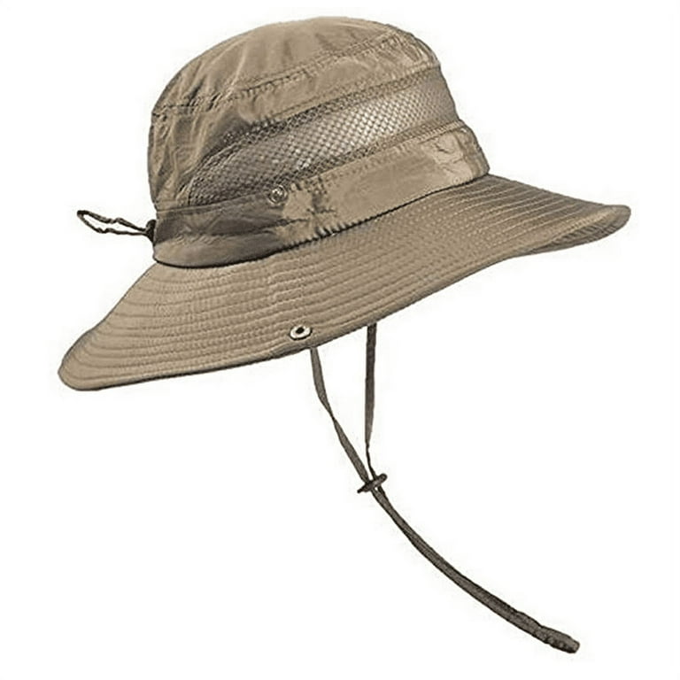Hirigin Men's Wide Brim Sun Hat, Outdoor Camping Fishing Cap Sunscreen Waterproof Bucket Hat, adult Unisex, Size: One size, Green