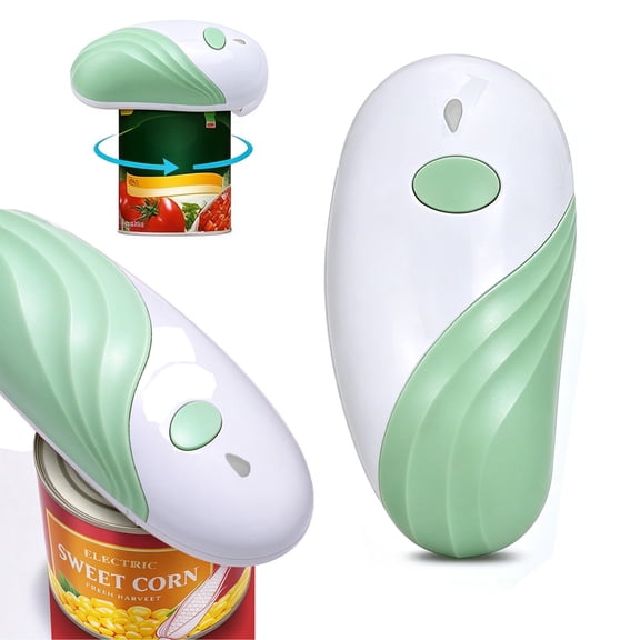 Kitchen Electric Can Opener Automatic, Rechargeable One-Touch Can Opener Smooth Edge, Hands Free Cordless Countertop Kitchen Gadget for Seniors, Arthritis, Weak Hands, Green