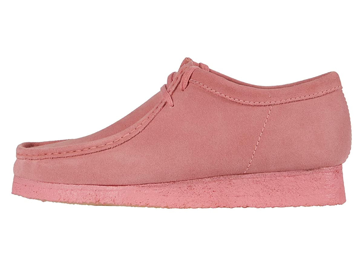 clarks pink suede shoes