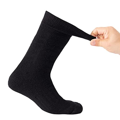 Rothco 21285 Wool Blend Mid-Calf Winter Socks, Black - Large