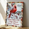 thumbnail image 5 of Catygift - Personalized Customized Canvas - Vertical Canvas Wall Art - Winter Cardinalis Bird Theme - Memorial, Remembrance Portrait - Meaningful Gift For Family Members, 5 of 7