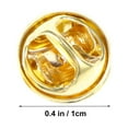 thumbnail image 4 of 50pcs Brass Clutch Badge Insignia Clutches Pin Backs Replacement (Gold), 4 of 6