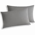thumbnail image 1 of Chenchen King Jersey Knit Pillowcases Set of 2, 100% Cotton Bed Pillow Cases King Size with Zipper, Soft and Breathable, 20×40 inches Dark Grey, 1 of 1