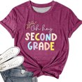 thumbnail image 1 of LUOGENLI T-shirts pour Femmes T-shirts Décontractés Graphiques à Lettres Col Rond Manches Courtes T-shirts pour Femmes Tee Graphique Vêtements d'Été 4TG T-shirts Graphiques pour Femmes Pâques Violet TTTG, 1 of 2