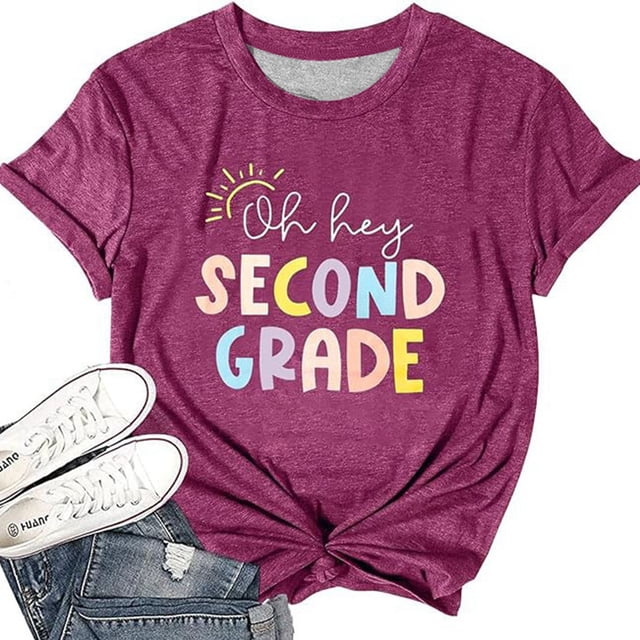 LUOGENLI T-shirts pour Femme pour Femmes T-Shirt Décontracté à Lettres Graphique Col Rond Manches Courtes T-Shirt Haut T-shirts pour Femmes T-Shirt Graphique Saint-Valentin Violet TTG