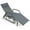 Grey, variant on Gymax Patio Chaise Lounge Glider Recliner Chair Adjustable Sturdy Metal Frame Outdoor Brown