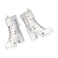 thumbnail image 3 of Bottes de Mode à Talons Hauts pour Modèle de 12 Po, Figurines de Collection pour Femme, Décoration pour Femme, Figurines d'Action Miniatures, Accessoire, Blanc, 3 of 8