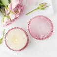 thumbnail image 2 of HofferRuffer Set of 6 Hurricane Pillar Candle Holders, 3.8 Inch Round Glass Candle Plate for Table Centerpieces, Wedding Party and Home Decor, Pink, 2 of 9