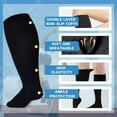 thumbnail image 6 of Guanyst Plus Size Compression Socks Wide Calf XXL XXXL XXXXL – Graduated Knee-High Support, Viscose from Bamboo Easy-On/Easy-Off White XXXL, 6 of 7