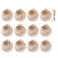 thumbnail image 3 of Christmas Decor Outdoor - 12 Pack Velvet Christmas Ball Ornaments Large Flocked Christmas Tree Hanging Ornaments Shatterproof Flocked Decorative Balls for Xmas Tree Decorations 2.36inch,Khaki, 3 of 7