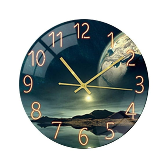 Yhmxh Home Decor,Gifts for Women/Men,Teen Gifts Living Room Digital Wall Clock Acrylic Mute Clock Wall Clock