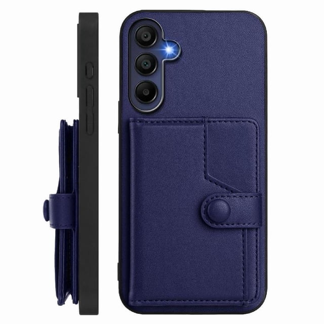 FOXDOCK Case for SAMSUNG Galaxy A16 RFID-Blocking Card Holder - Stylish Button Closure Design