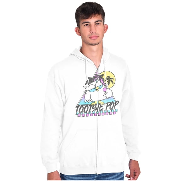 Tootsie Pop Mr Owl Summer Vacation Zip Up Hoodie Men's Women's Brisco Brands S