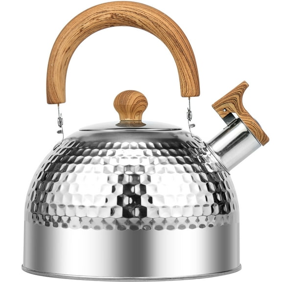 Ikoopy 3/2L Tea Kettle Anti-scald Handle Rustproof Whistling Tea Kettle Food Grade Stainless Steel Stove Top Tea Kettle Even Heating Whistling Kettle Teapot Kitchens Gas Stove Induction Cooker