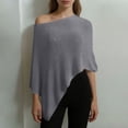 thumbnail image 5 of APEXFWDT Summer Ponchos for Women Lightweight Mesh Sheer Cover Up Off the Shoulder Cape Top Vacation Outfits, 5 of 8
