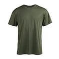 thumbnail image 1 of Men Short Sleeve Crew Neck Plain Tee Casual Summer Top men Blouses, 1 of 1