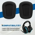 thumbnail image 4 of 1 par de almohadillas de repuesto compatibles con los auriculares para juegos Logitech G933 y Logitech G633 (negro), 4 of 5