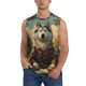 thumbnail image 1 of Balery Forest Maple Leaf Husky Camisetas sin mangas para hombre, absorbe la humedad y protege contra el mal olor.-Small, 1 of 7