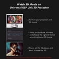 thumbnail image 3 of Shutter 3D Glasses, Long Battery Life 144Hz Refresh Rechargeable 3D Glasses  For 3D Projector, 3 of 8