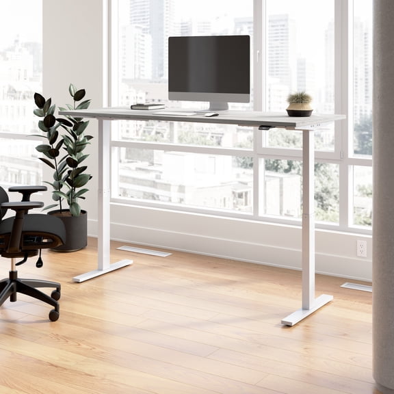 Move 60 Series 72W Adjustable Standing Desk in Platinum Gray - Engineered Wood