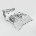 thumbnail image 3 of Ambesonne Modern Bedding Set 3 Pcs, Sketchy NYC Cityscape, Twin, Grey White, 3 of 3