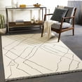 thumbnail image 4 of BoutiqueRugs Alaca Moroccan Farmhouse Area Rug - Cream, Black - 18" x 18" Sample, 4 of 9