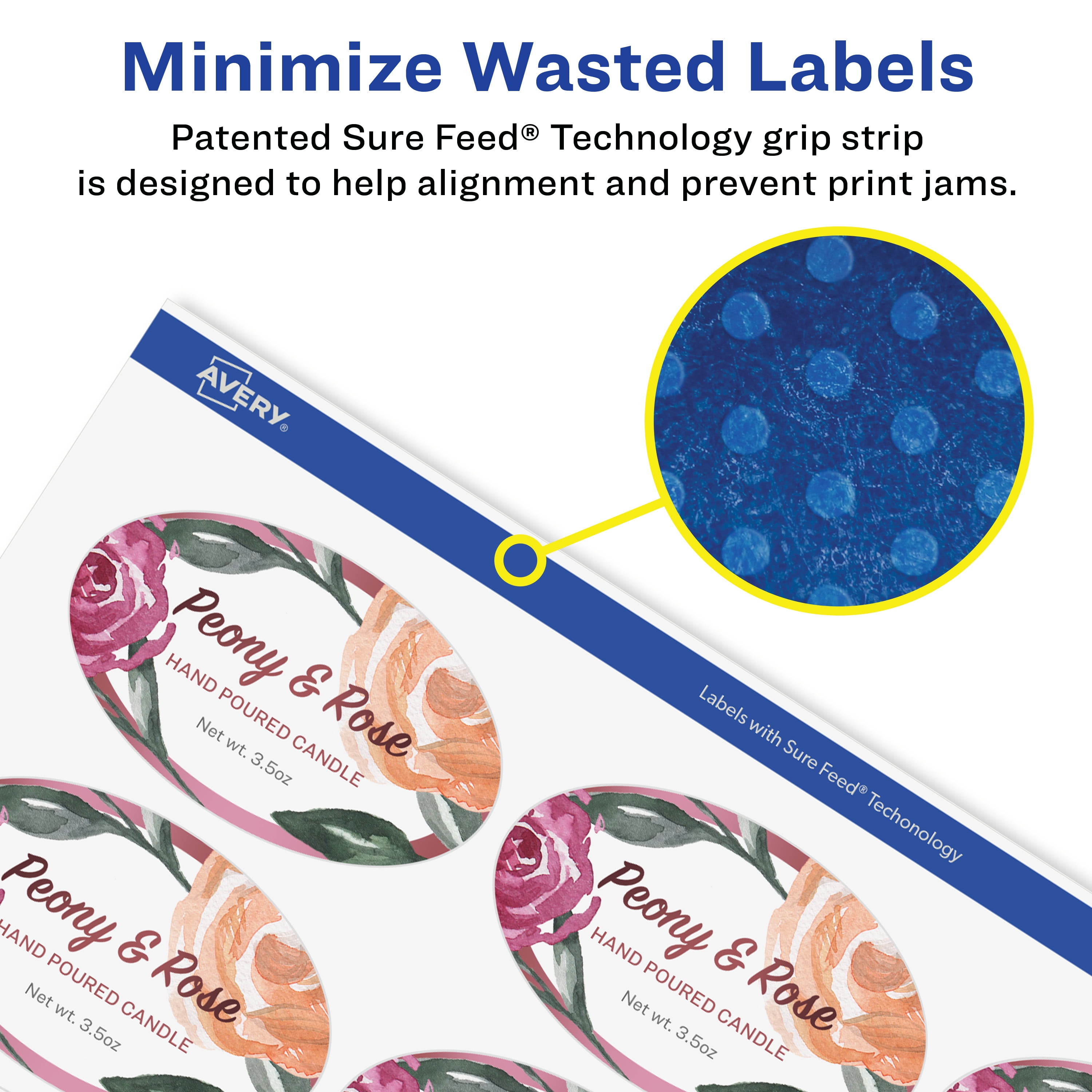 Avery Removable Oval Labels, 2" x 3-1/3", 200ct