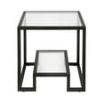 thumbnail image 1 of Henn&Hart 22" Blackened Bronze Metal/Glass Side Table, 1 of 8