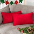 thumbnail image 1 of Fundas de almohada UGASA de terciopelo de 30 x 50 cm, 2 unidades, color rojo, 1 of 9