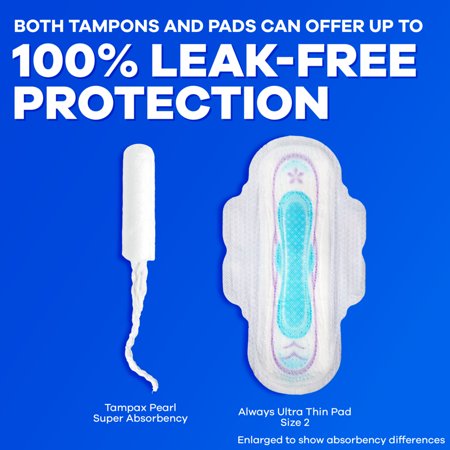 TAMPAX PEARL TAMPONS MULTIPACK, WITH LEAKGUARD BRAID, REGULAR/SUPER ABSORBENCY, UNSCENTED, 48 COUNT