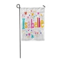 thumbnail image 1 of KDAGR Baby Isabelle Girls Name Lettering Design Announcement Avatar Badge Birth Garden Flag Decorative Flag House Banner 12x18 inch, 1 of 1
