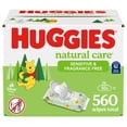 thumbnail image 1 of Toallitas para bebés HUGGIES Natural Care Sensitive sin perfume 560 unidades, 1 of 9