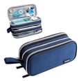 thumbnail image 1 of Estuche grande para lápices, gran capacidad, bolsa para bolígrafos, 3 compartimentos, bolsa de almacenamiento grande, estuche para rotuladores Zhivalor BST3066248-2, 1 of 5