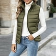 thumbnail image 6 of Womens Puffer Vest Lightweight Zipper Cropped Vest Jackets Sleeveless Stand Collar Winter down Jacket Packable Outdoor Travel Outerwears, 6 of 9