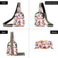 thumbnail image 7 of FORMRS Womens Crossbody Sling Bag Travel Daypack Shoulder Chest Backpack, White Colorful Circles, 7 of 7