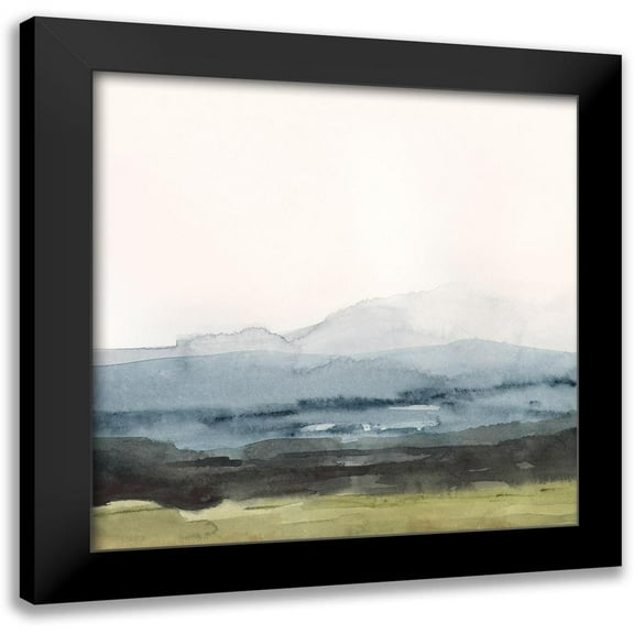 Barnes, Victoria 12x12 Black Modern Framed Museum Art Print Titled - Blue Ridge Bound I