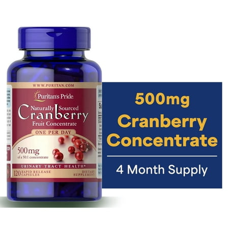 Puritans Pride One A Day Cranberry Capsules, 120 Count
