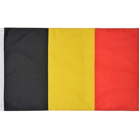 Belgium 3' x 5' Ft 210D Nylon Premium Outdoor Embroidered Belgian Flag