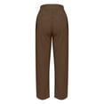 thumbnail image 4 of Women Linen Harem Pants Summer High Waist Elastic Wide Leg Casual Palazzo Pant 2026 Beach Travel Vacation with Pockets, 4 of 5