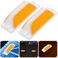thumbnail image 2 of 6pcs Road Reflectors Driveway Markers Rectangular Road Reflector Reflective Pavement Ground Markers Road Studs Asphalt Concrete Driveway Reflectors For Street Highway, 2 of 8
