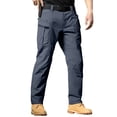 thumbnail image 2 of TOMVIGX Work Pants for Men Stretch Ripstop Hiking Pants Water Resistant Relaxed Fit Lightweight Trousers Flex Outdoor Fishing Hunting Gray Cargo Pants with Multiple Pockets S, 2 of 5