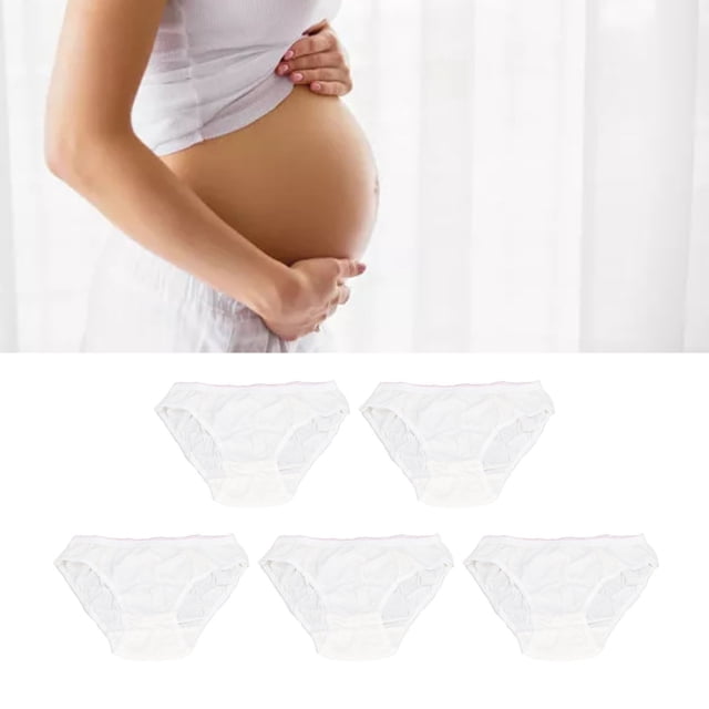 Bragas Desechables de Algodón Puro para Mujer, 5 Uds., Bragas Desechables de Confinamiento de Maternidad