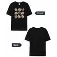 thumbnail image 6 of T Shirts for Women Short Sleeve Cotton Crewneck T-Shirt, American Football Leopard Print Bow Tee Tops Casual Basic T-Shirts, XS-5XL Black XS, 6 of 7