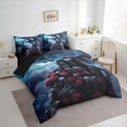 thumbnail image 4 of Manfei 3D Western Dragon 7pcs Bedding Comforter Set, Romantic Rose Flower Queen Bedding Sets, Gothic Skeleton Skull Reversible Queen Sheet Sets, Breathable Home Decor, 4 of 8