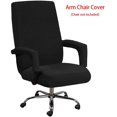 thumbnail image 2 of Funda para silla de oficina - Funda universal elástica extraíble para silla de oficina - Funda moderna para silla - Funda elástica lavable para silla - Color negro - Talla: XL, 2 of 5