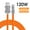 Orange, variant on BotaniNest 1.5m USB Fast Charging USB To Type C Data Cable 120W Super Fast Charging Type C Silicone Fast Charging Cable Compatible With Android Series