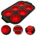 thumbnail image 3 of Silicone Muffin Pan Non-stick Baking Plate 6-cups Muffin Baking Pan Baking Tool, 3 of 8