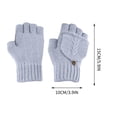thumbnail image 4 of SSZMDLB under $5 USB Heating Gloves, Half Finger Flip Fleece Lining, Knitted Winter Warm Glove, Palm Back Hand Warmer, Rechargeable for Office, Outdoor, Commute, Travel, Cold Weather, 4 of 5