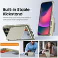 thumbnail image 3 of oupeigar for iPhone 16 Pro Case with Card Holder (4 Cards) & Sliding Camera Cover & Kickstand【RFID Blocking】 Full-Body Shockproof Wallet Phone Case for iPhone 16 Pro-Titanium, 3 of 10